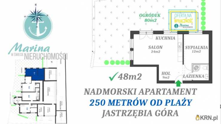 Władysławowo, Jastrzębia Góra, ul. Derdowskiego, 2 pokojowe, Mieszkanie  na sprzedaż