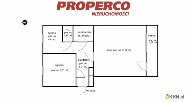 2 pokojowe, Mieszkanie  na sprzedaż, Skarżysko-Kamienna, ul. Konopnickiej