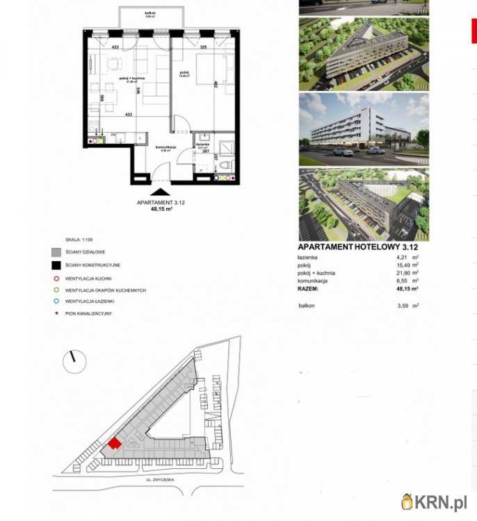 Mieszkanie  na sprzedaż, Wrocław, Krzyki, ul. , 2 pokojowe