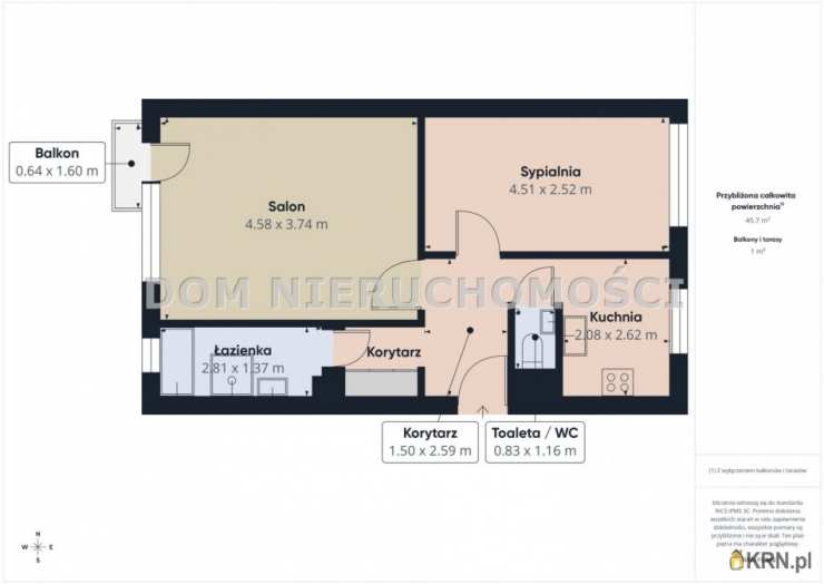Mieszkanie  na sprzedaż, Olsztyn, Nagórki, ul. S. Murzynowskiego, 2 pokojowe