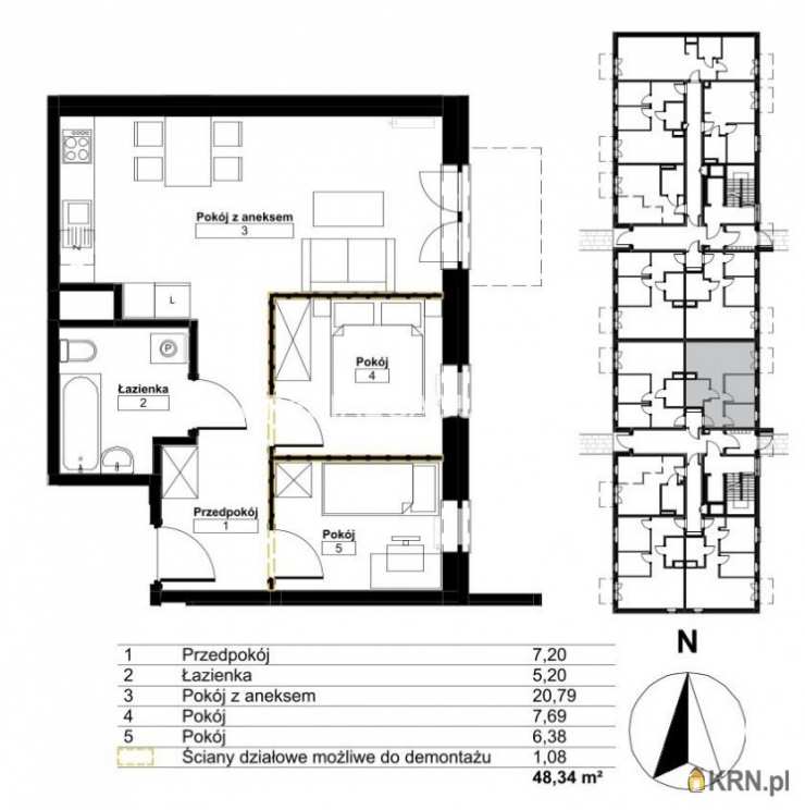 Kraków, Bieżanów-Prokocim/Złocień, ul. , Mieszkanie  na sprzedaż, 3 pokojowe