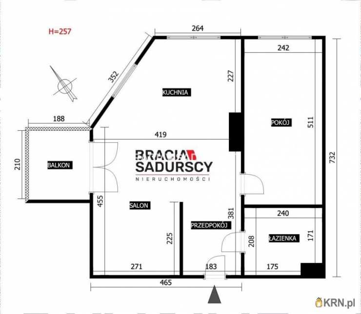 Kraków, Bieńczyce, ul. gen. L. Okulickiego, Mieszkanie  na sprzedaż, 2 pokojowe