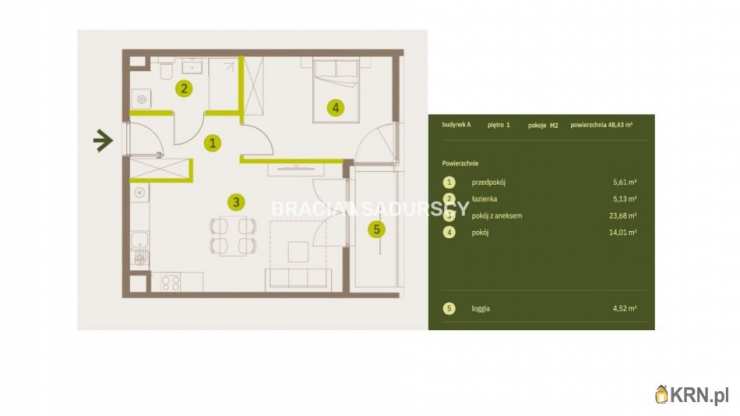 Kraków, Prądnik Biały, ul. Imbramowska, Mieszkanie  na sprzedaż, 2 pokojowe
