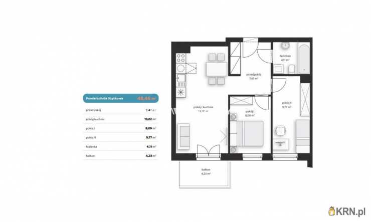 3 pokojowe, Mieszkanie  na sprzedaż, Kraków, Wzgórza Krzesławickie, ul. Polskich