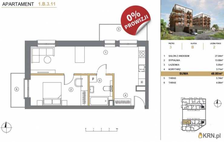 Mieszkanie  na sprzedaż, Wieliczka, ul. A. Asnyka, 2 pokojowe
