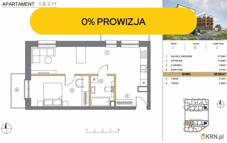 Mieszkanie  na sprzedaż, Wieliczka, ul. A. Asnyka, 2 pokojowe