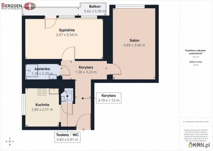 2 pokojowe, Mieszkanie  do wynajęcia, Kraków, Stare Miasto/Kazimierz, ul. Trynitarska