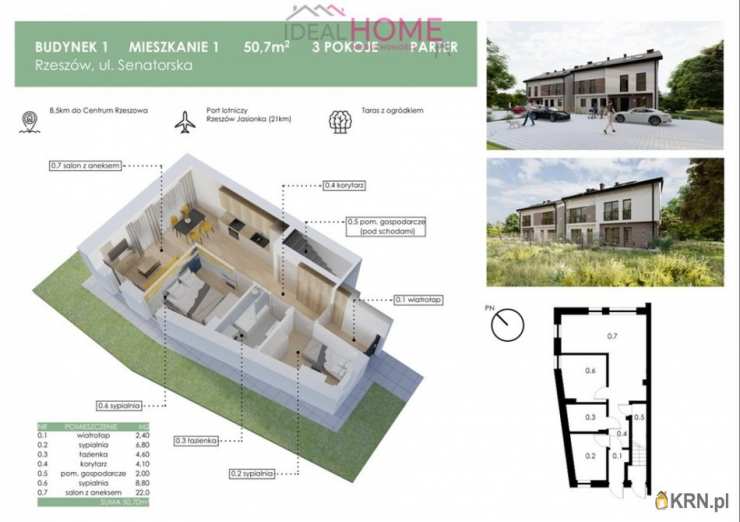 Mieszkanie  na sprzedaż, Rzeszów, ul. , 3 pokojowe