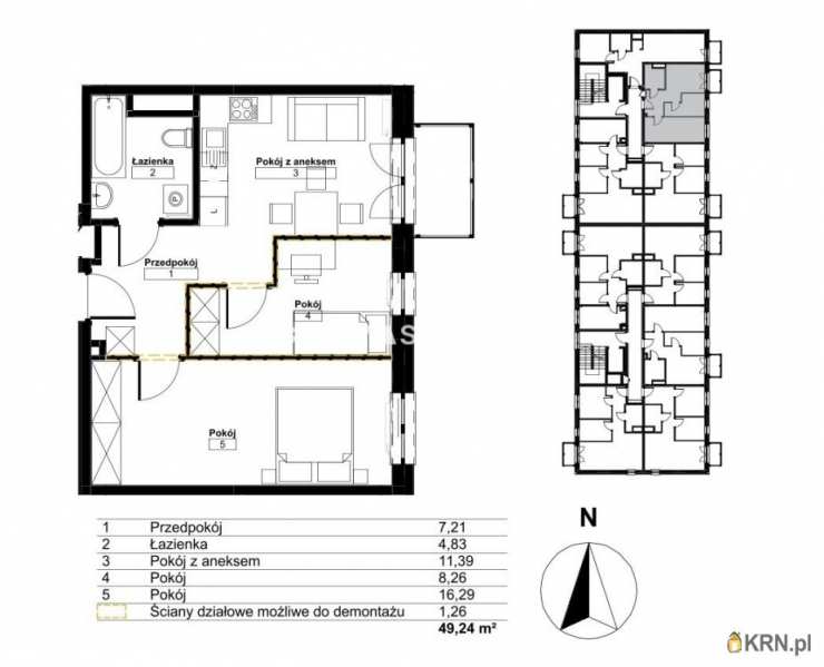 Kraków, Bieżanów-Prokocim/Złocień, ul. , Mieszkanie  na sprzedaż, 3 pokojowe