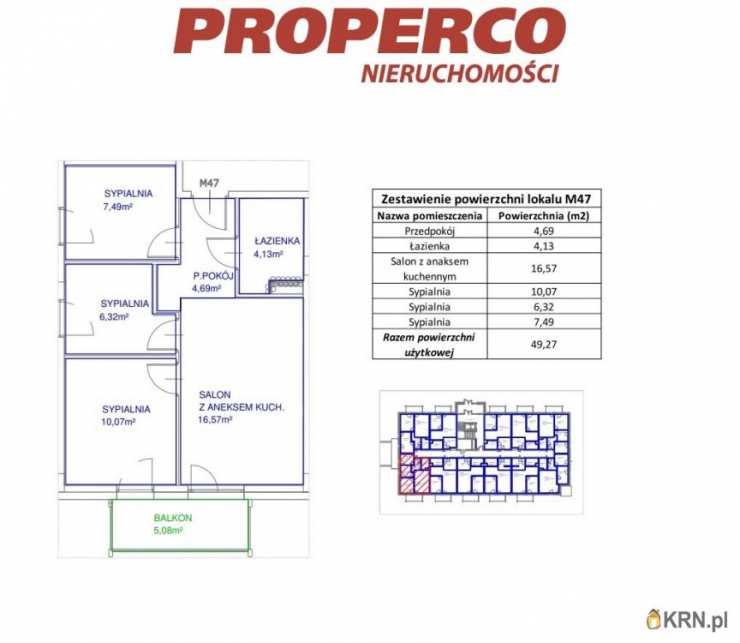 PROPERCO Sp. z o.o. Sp. k. , Mieszkanie  na sprzedaż, Jędrzejów, ul. 