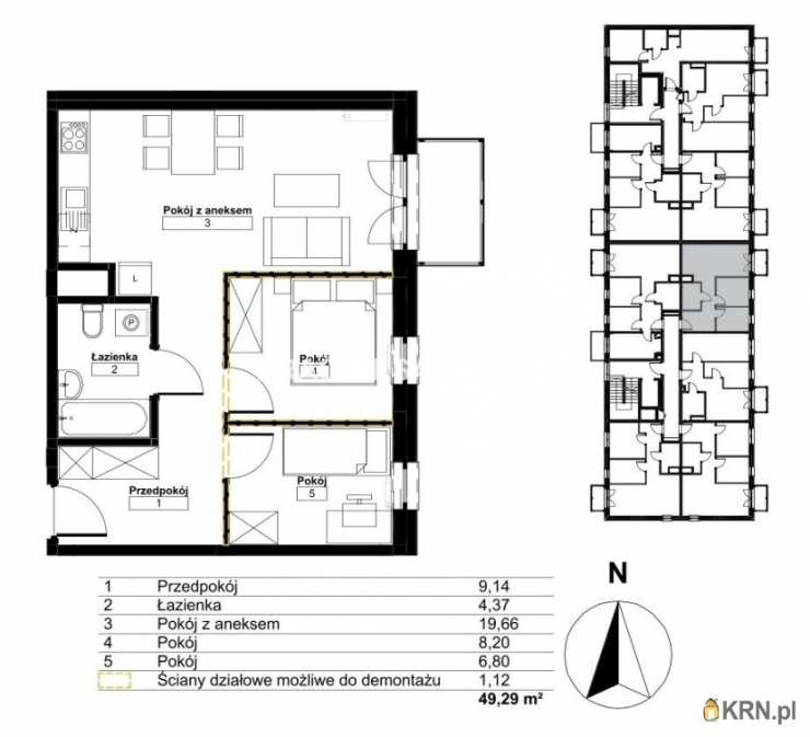 Kraków, Bieżanów-Prokocim/Złocień, ul. , Mieszkanie  na sprzedaż, 3 pokojowe
