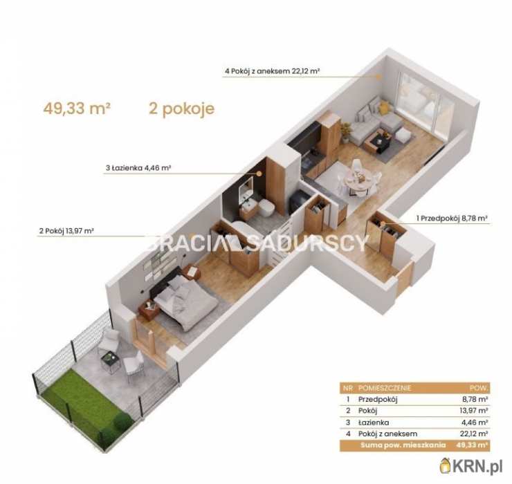 Katowice, ul. Ceglana, 2 pokojowe, Mieszkanie  na sprzedaż