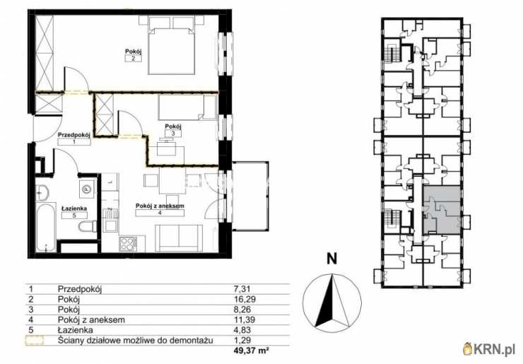 Kraków, Bieżanów-Prokocim/Złocień, ul. , Mieszkanie  na sprzedaż, 3 pokojowe