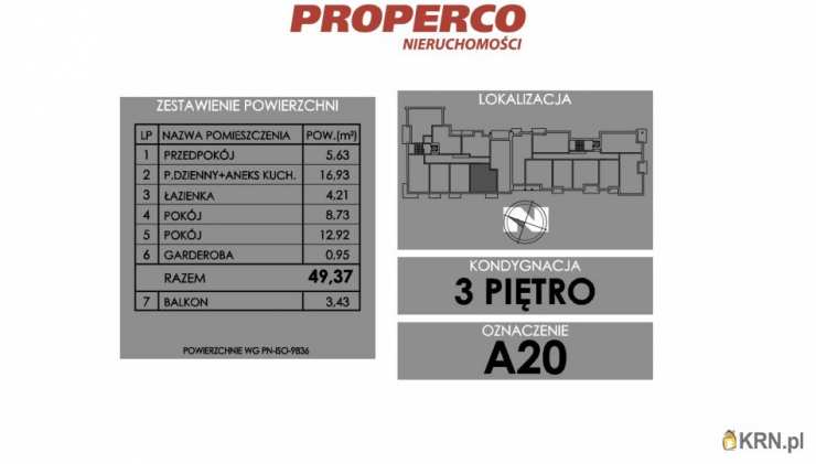 PROPERCO Sp. z o.o. Sp. k. , Mieszkanie  na sprzedaż, Skarżysko-Kamienna, ul. Żeromskiego