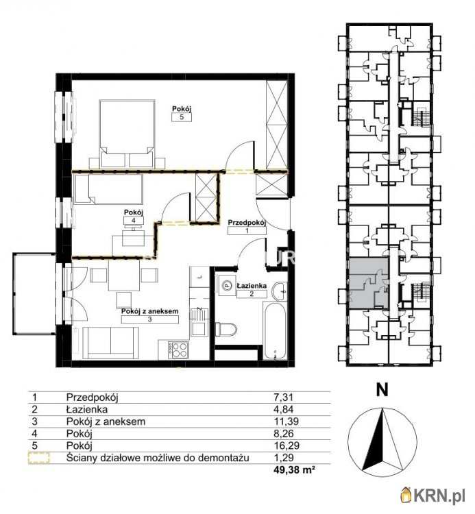 Mieszkanie  na sprzedaż, 3 pokojowe, Kraków, Bieżanów-Prokocim/Złocień, ul. 
