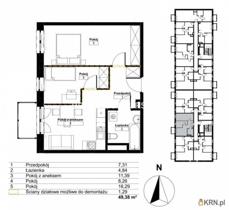 Kraków, Bieżanów-Prokocim/Złocień, ul. , 3 pokojowe, Mieszkanie  na sprzedaż