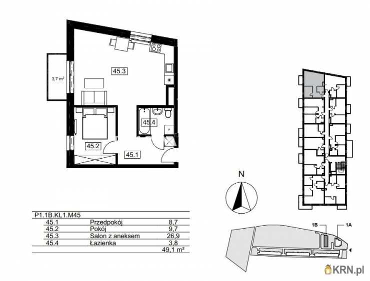 2 pokojowe, Kraków, Bieżanów-Prokocim/Złocień, ul. Agatowa, Mieszkanie  na sprzedaż