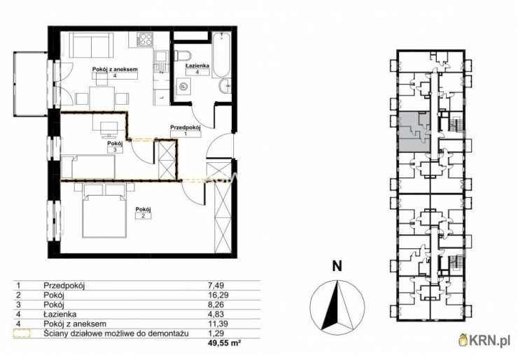 Mieszkanie  na sprzedaż, 3 pokojowe, Kraków, Bieżanów-Prokocim/Złocień, ul. 