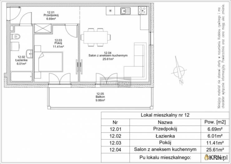 Kraków, Bieżanów-Prokocim/Prokocim, ul. , 2 pokojowe, Mieszkanie  na sprzedaż