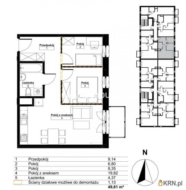 Mieszkanie  na sprzedaż, 3 pokojowe, Kraków, Bieżanów-Prokocim/Złocień, ul. 