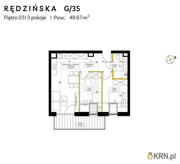 Mieszkanie  na sprzedaż, 3 pokojowe, Wrocław, Fabryczna/Maślice, ul. Rędzińska