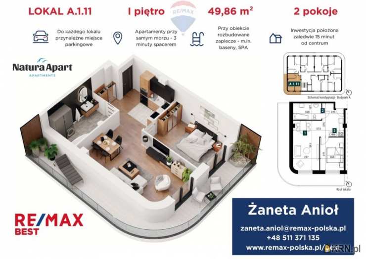 Mieszkanie  na sprzedaż, Władysławowo, Jastrzębia Góra, ul. , 2 pokojowe