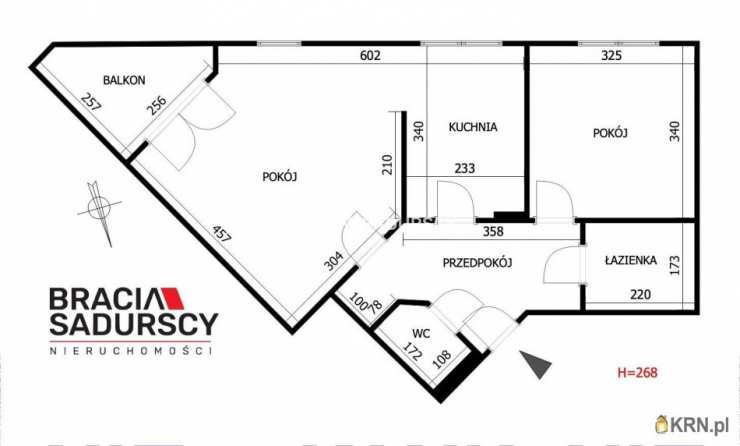 Kraków, Dębniki/Ruczaj, ul. prof. M. Bobrzyńskiego, 2 pokojowe, Mieszkanie  na sprzedaż