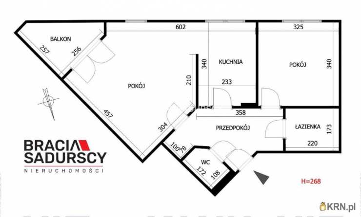 Kraków, Dębniki/Ruczaj, ul. prof. M. Bobrzyńskiego, 2 pokojowe, Mieszkanie  na sprzedaż