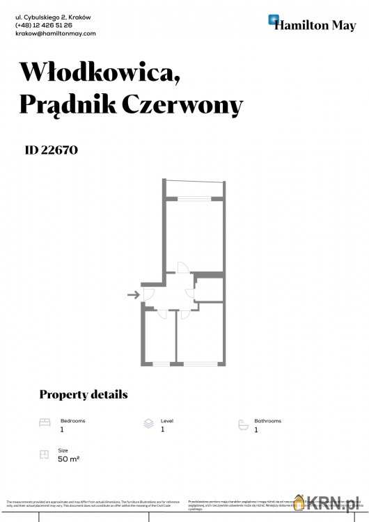 2 pokojowe, Mieszkanie  na sprzedaż, Kraków, Prądnik Czerwony, ul. P. Włodkowica