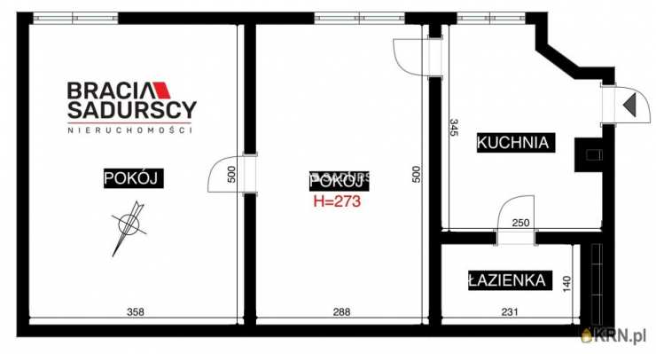 2 pokojowe, Mieszkanie  do wynajęcia, Kraków, Dębniki, ul. gen. A. J. Madalińskiego