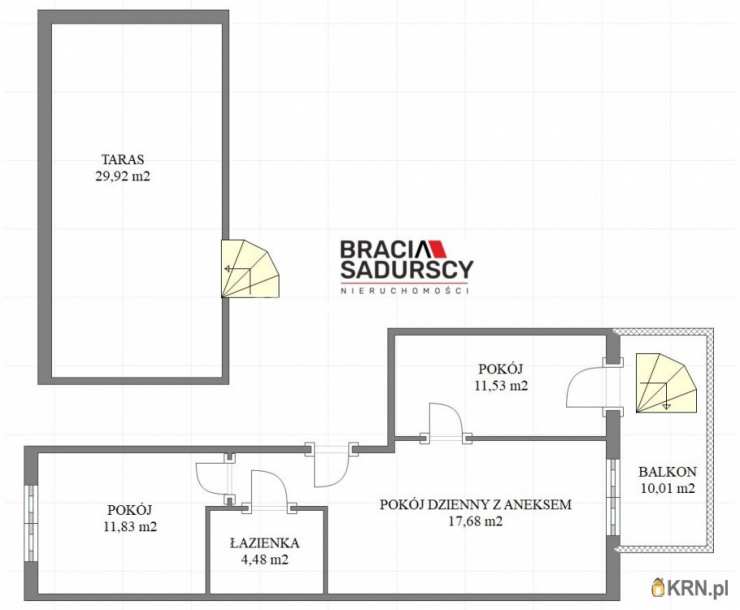 Bracia Sadurscy Oddział BS1 Kapelanka, Mieszkanie  na sprzedaż, Kraków, Podgórze, ul. Rydlówka