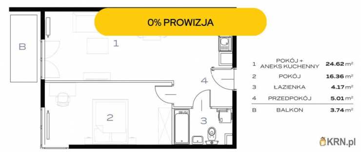 Mieszkanie  na sprzedaż, Kraków, Prądnik Biały, ul. 29 Listopada, 2 pokojowe