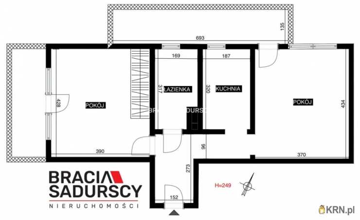 Kraków, Dębniki/Ruczaj, ul. , 2 pokojowe, Mieszkanie  na sprzedaż