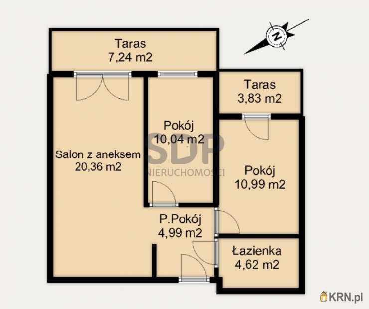 Mieszkanie  na sprzedaż, 3 pokojowe, Wrocław, Krzyki/Klecina, ul. Przyjaźni