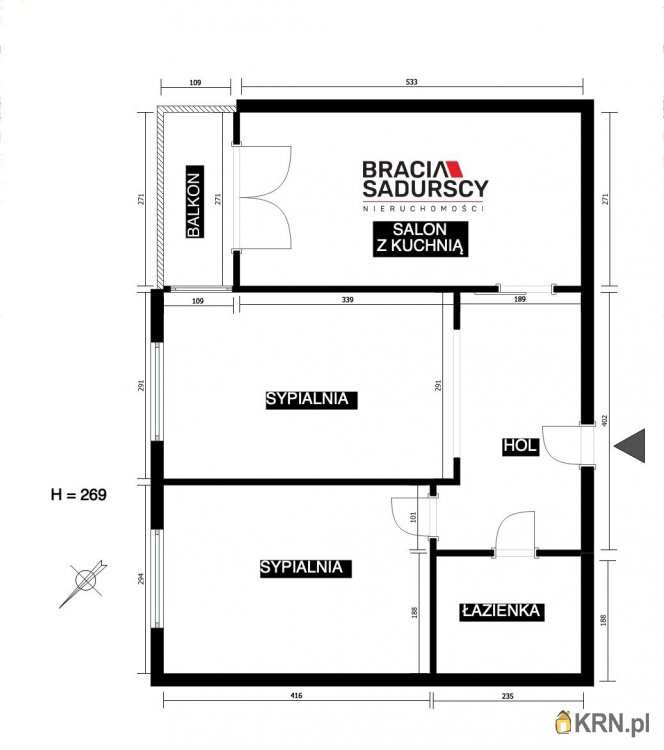 3 pokojowe, Mieszkanie  na sprzedaż, Kraków, Krowodrza/Łobzów, ul. Lubelska