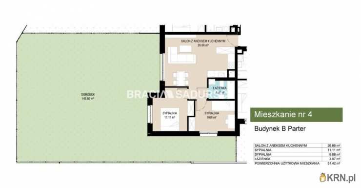 3 pokojowe, Mieszkanie  na sprzedaż, Kraków, Wzgórza Krzesławickie, ul. Kantorowicka