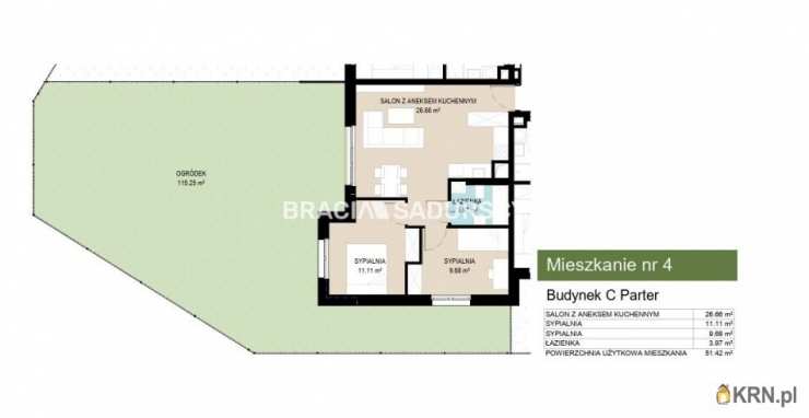 3 pokojowe, Mieszkanie  na sprzedaż, Kraków, Wzgórza Krzesławickie, ul. Kantorowicka