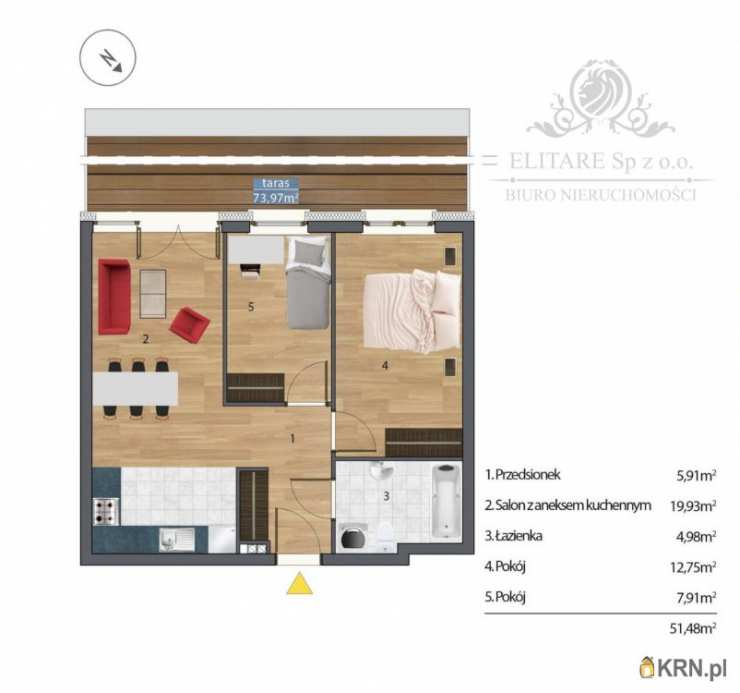 3 pokojowe, Wrocław, Krzyki, ul. , Mieszkanie  na sprzedaż