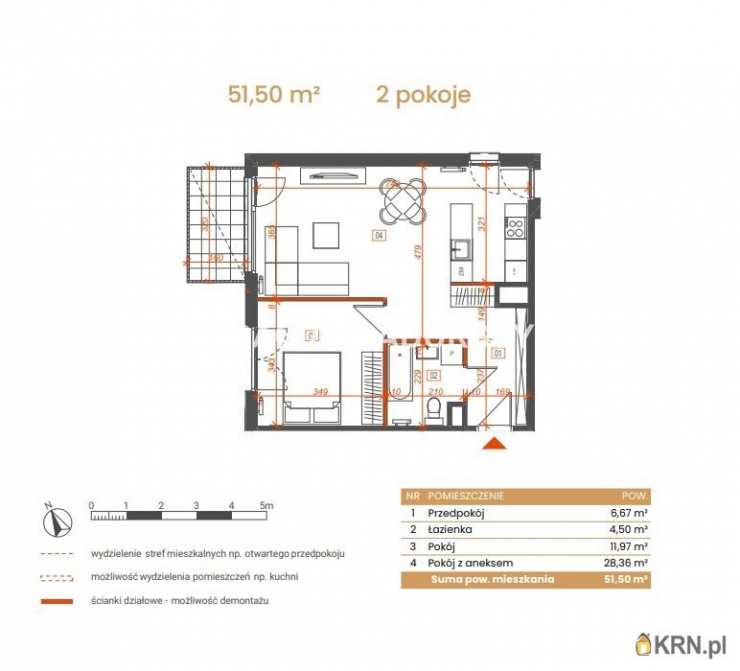 Mieszkanie  na sprzedaż, 2 pokojowe, Katowice, ul. Ceglana