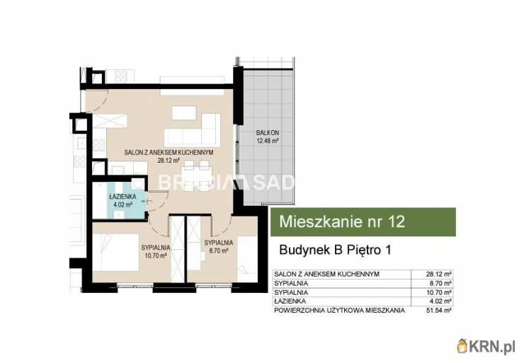 3 pokojowe, Mieszkanie  na sprzedaż, Kraków, Wzgórza Krzesławickie, ul. Kantorowicka