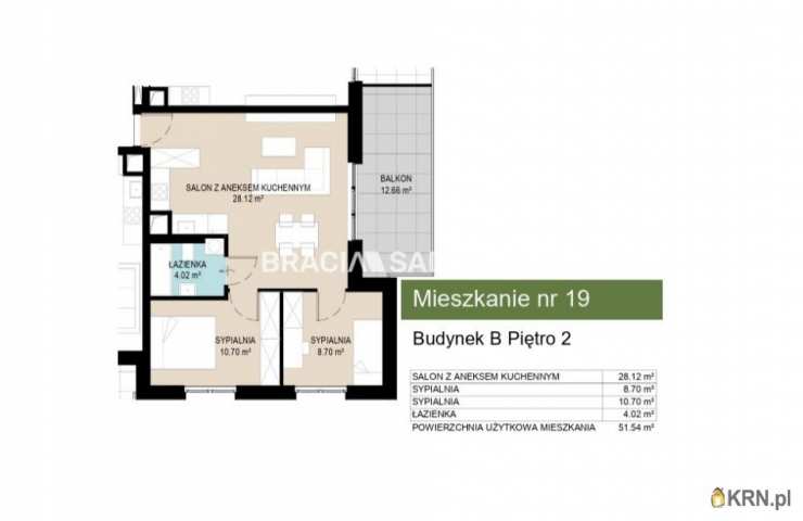 3 pokojowe, Mieszkanie  na sprzedaż, Kraków, Wzgórza Krzesławickie, ul. Kantorowicka