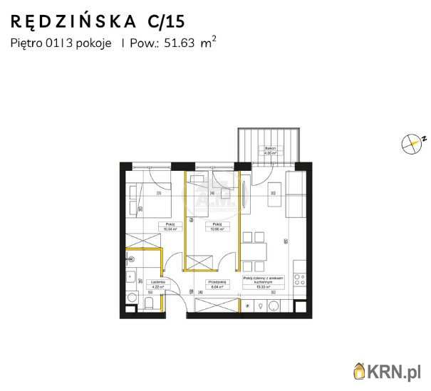 Mieszkanie  na sprzedaż, 3 pokojowe, Wrocław, Fabryczna/Maślice, ul. Rędzińska