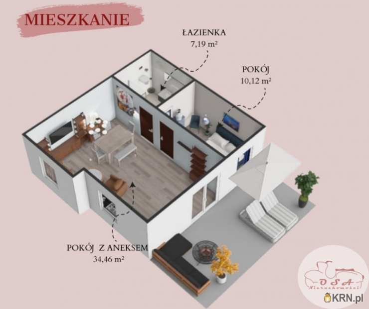 Sieraków, ul. , Mieszkanie  na sprzedaż, 2 pokojowe