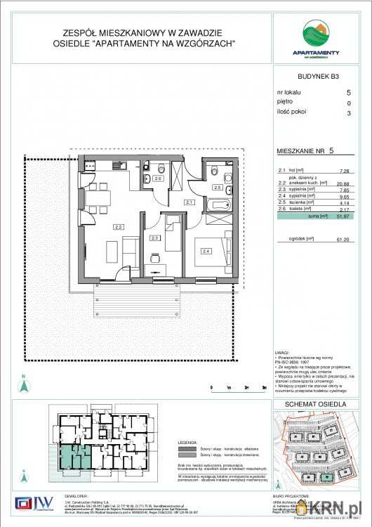 Mieszkanie  na sprzedaż, Zawada, ul. , 3 pokojowe
