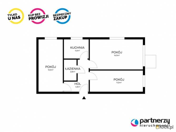 Gdańsk, Orunia-Św. Wojciech-Lipce/Orunia, ul. Koralowa, 3 pokojowe, Mieszkanie  na sprzedaż