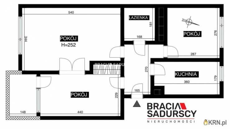 3 pokojowe, Mieszkanie  na sprzedaż, Kraków, Podgórze Duchackie, ul. Gołaśka
