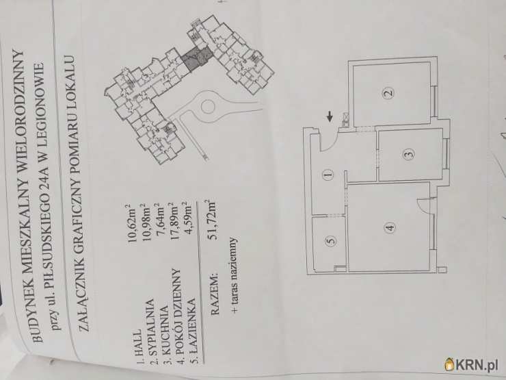 Legionowo, ul. marsz. J. Piłsudskiego, 2 pokojowe, Mieszkanie  na sprzedaż