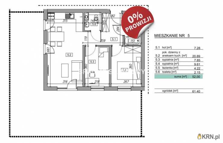 Mieszkanie  na sprzedaż, Zawada, ul. , 3 pokojowe