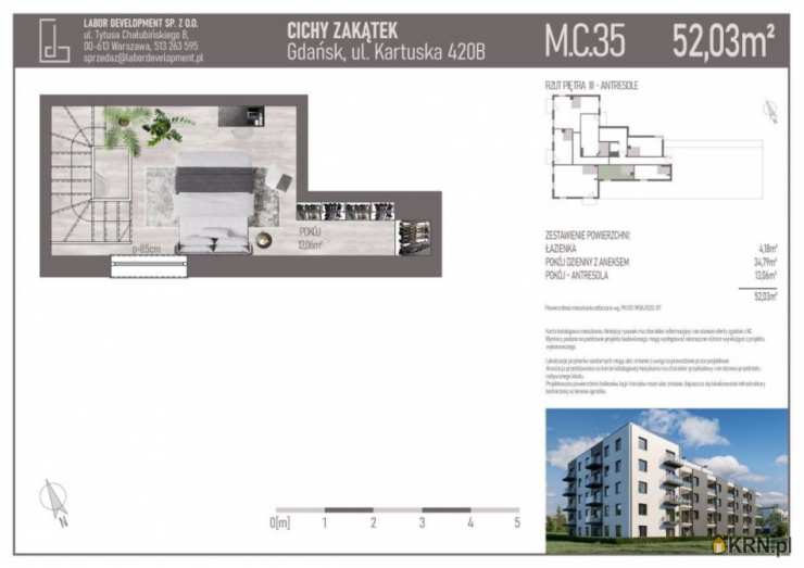 Mieszkanie  na sprzedaż, Gdańsk, Siedlce, ul. Kartuska, 2 pokojowe