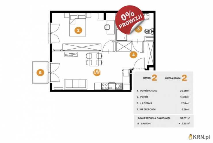 Mieszkanie  na sprzedaż, Kraków, Bronowice, ul. Na Błonie, 2 pokojowe